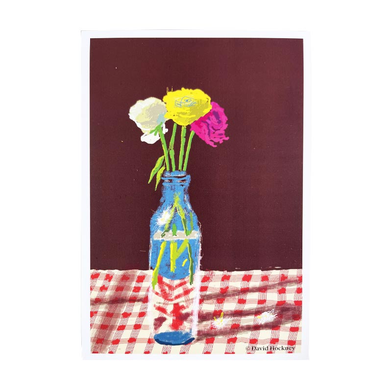 10 Flowers Postcards from '20 Flowers for 2025 And Some Bigger Pictures' by David Hockney