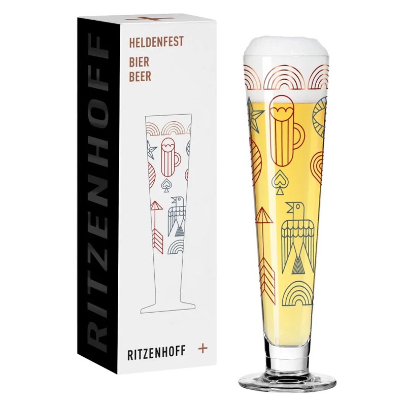 Heldenfest Beer Glass des. Paul Farrell for Ritzenhoff