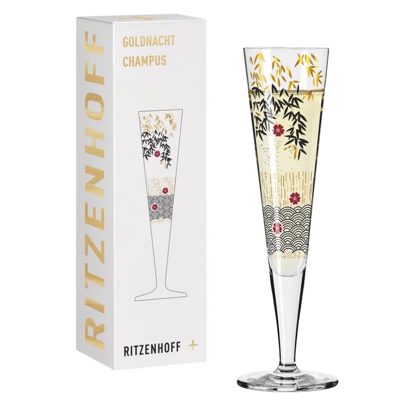 Goldnacht Champagne Glass #19 des. Kathrin Stockebrand for Ritzenhoff