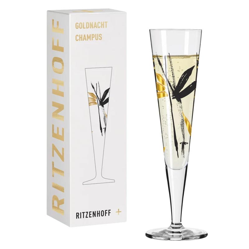Goldnacht Champagne Glass #22 des. Andrea Arnolt for Ritzenhoff