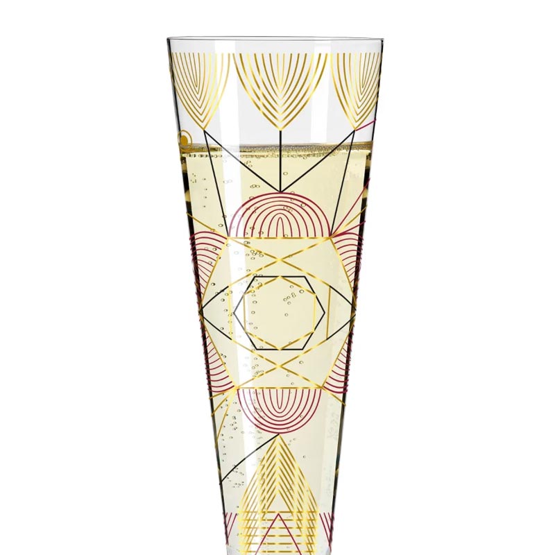 Goldnacht Champagne Glass #26 des. Werner Bohr for Ritzenhoff