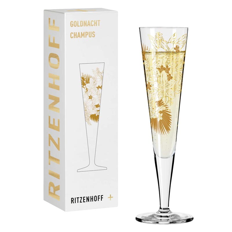 Goldnacht Champus - Single Champagne Glass #32 (1071032) - des. Maggie Enterrios for Ritzenhoff