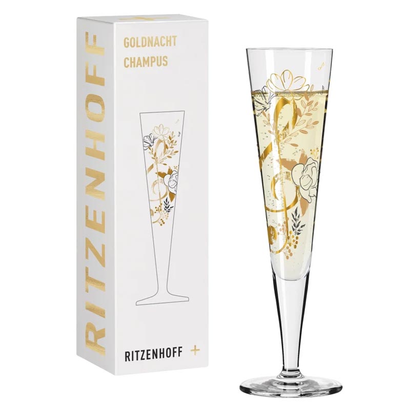 Goldnacht Champagne Glass F25 des. Melina Sparschu for Ritzenhoff
