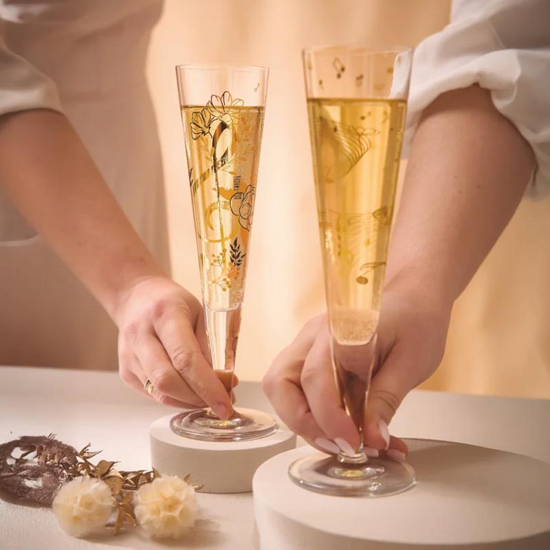 Goldnacht Champagne Glass -#F25 des. Theresa Kuhlmann for Ritzenhoff