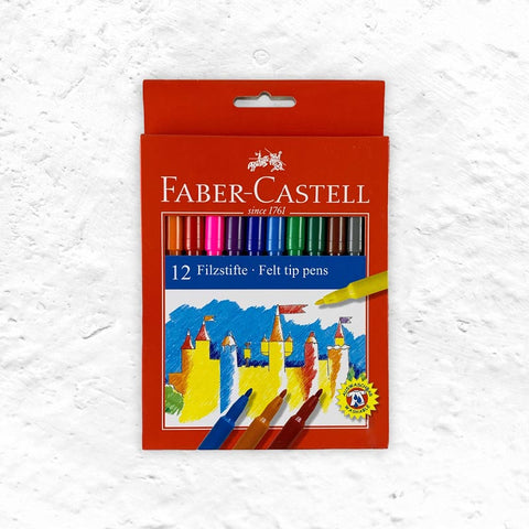 Set of 12 Felt Tip Pens by Faber-Castell