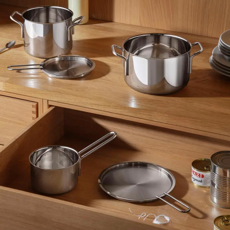 Stainless steel pan lid - 16cm - des. Ole Palsby for Eva Solo