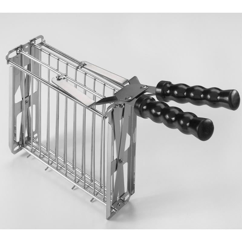 Classic Sandwich Toaster - 2 Slice Toaster with Tongs - Stainless Steel - by Milan Toast