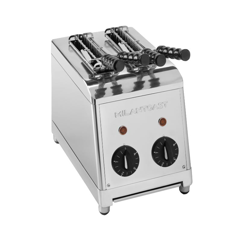 Classic Sandwich Toaster - 2 Slice Toaster with Tongs - Stainless Steel - by Milan Toast