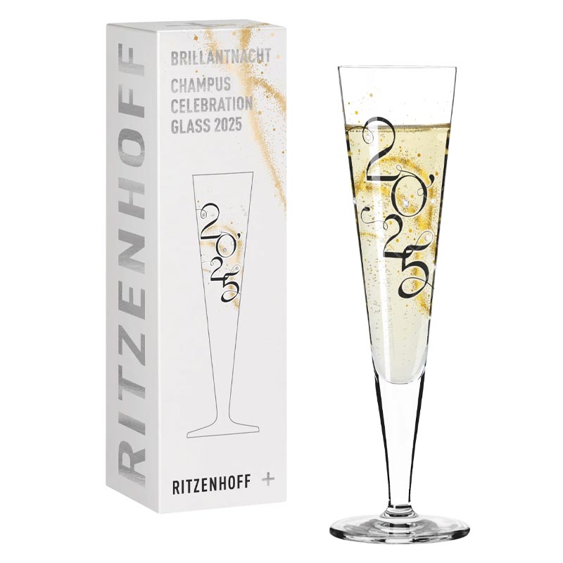 Goldnacht Champus - Brilliant Night Champus Celebration Glass 2025 (1079015)- des. Ana C Vasconcelos for Ritzenhoff