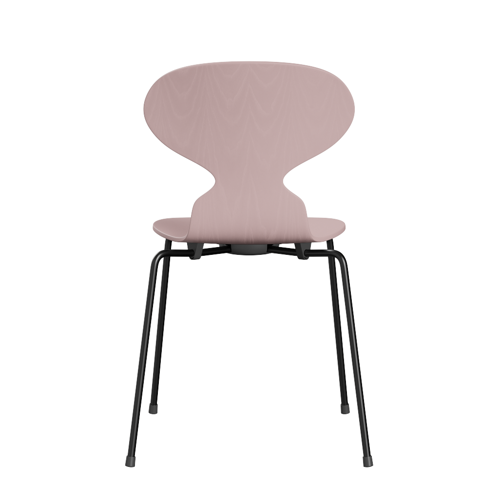 Ant chair des. Arne Jacobsen, 1951 - Pale rose / Black - made by Fritz Hansen