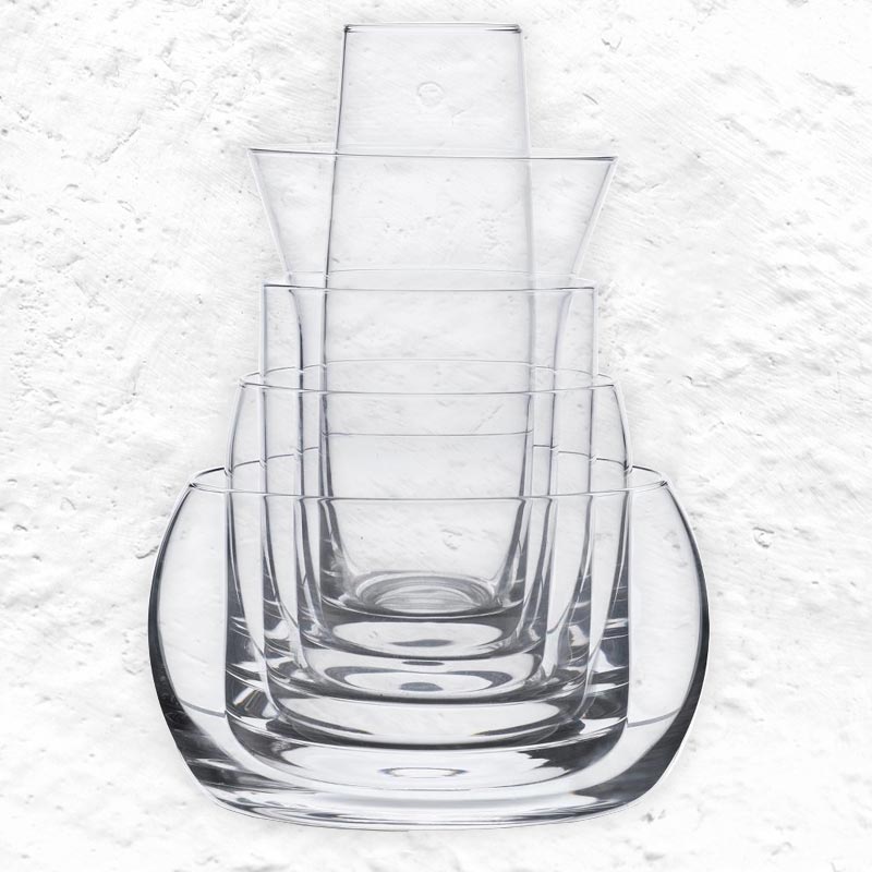 5 in 1 glasses - des. Joe Colombo, 1970, made by Cassina