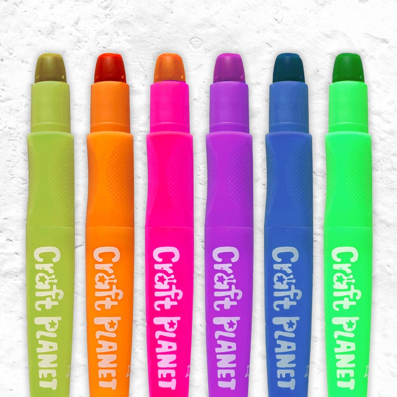 6 Neon Paint Sticks by Craft Planet