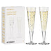 Goldnacht Champagne 'Duett' Glass Set H24 des. Sonja Eikler for Ritzenhoff