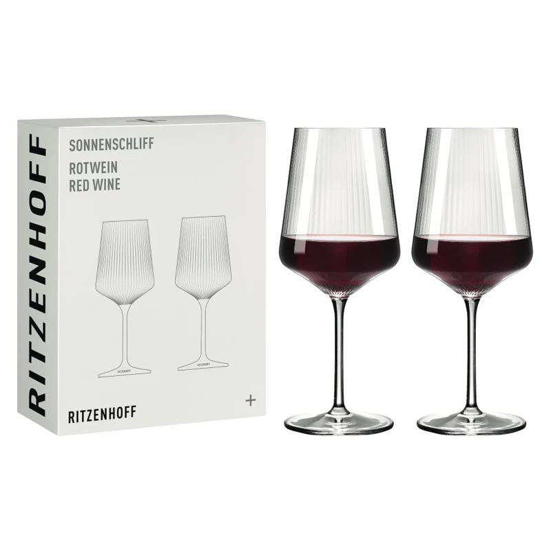 Sonnenschliff 'Sunburst' Red Wine Glass (8000002) - Set of 2 - by Ritzenhoff
