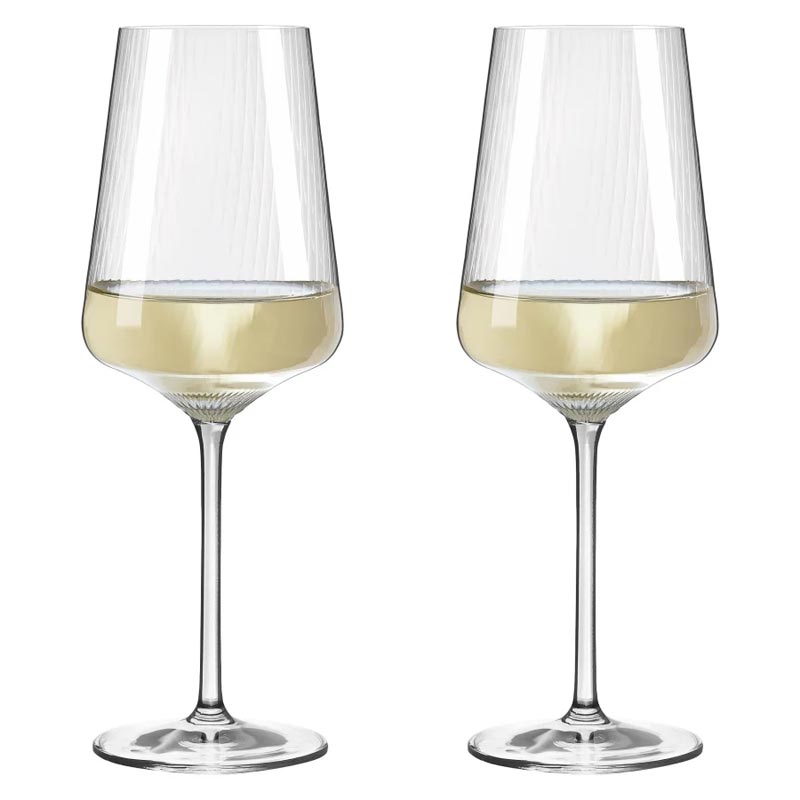 Sonnenschliff 'Sunburst' White Wine Glass (8000003) - Set of 2 - by Ritzenhoff