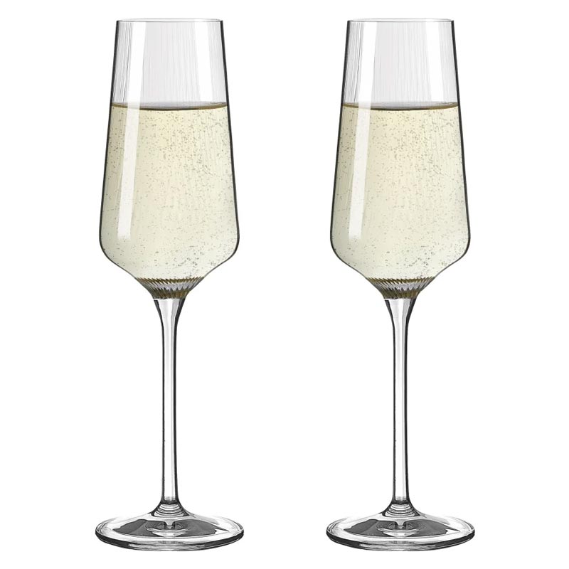 Sonnenschliff 'Sunburst' Champagne Glass (8000004) - Set of 2 - by Ritzenhoff