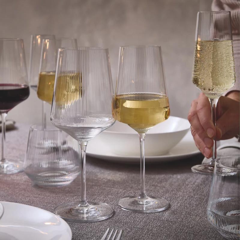 Sonnenschliff 'Sunburst' Champagne Glass (8000004) - Set of 2 - by Ritzenhoff