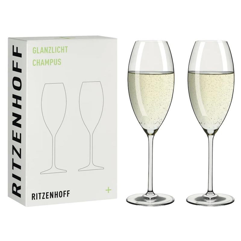 Glanzlicht (8011003)- Champagne Glass - Set of 2 - by Ritzenhoff
