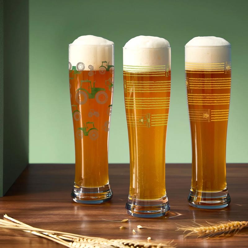Weizen Wheat Beer Glass #1, #2 (8184001) - Set of 2 - des. Natalie Vasquez Herrera for Ritzenhoff