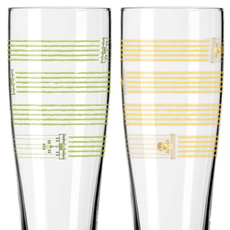 Weizen Wheat Beer Glass #1, #2 (8184001) - Set of 2 - des. Natalie Vasquez Herrera for Ritzenhoff