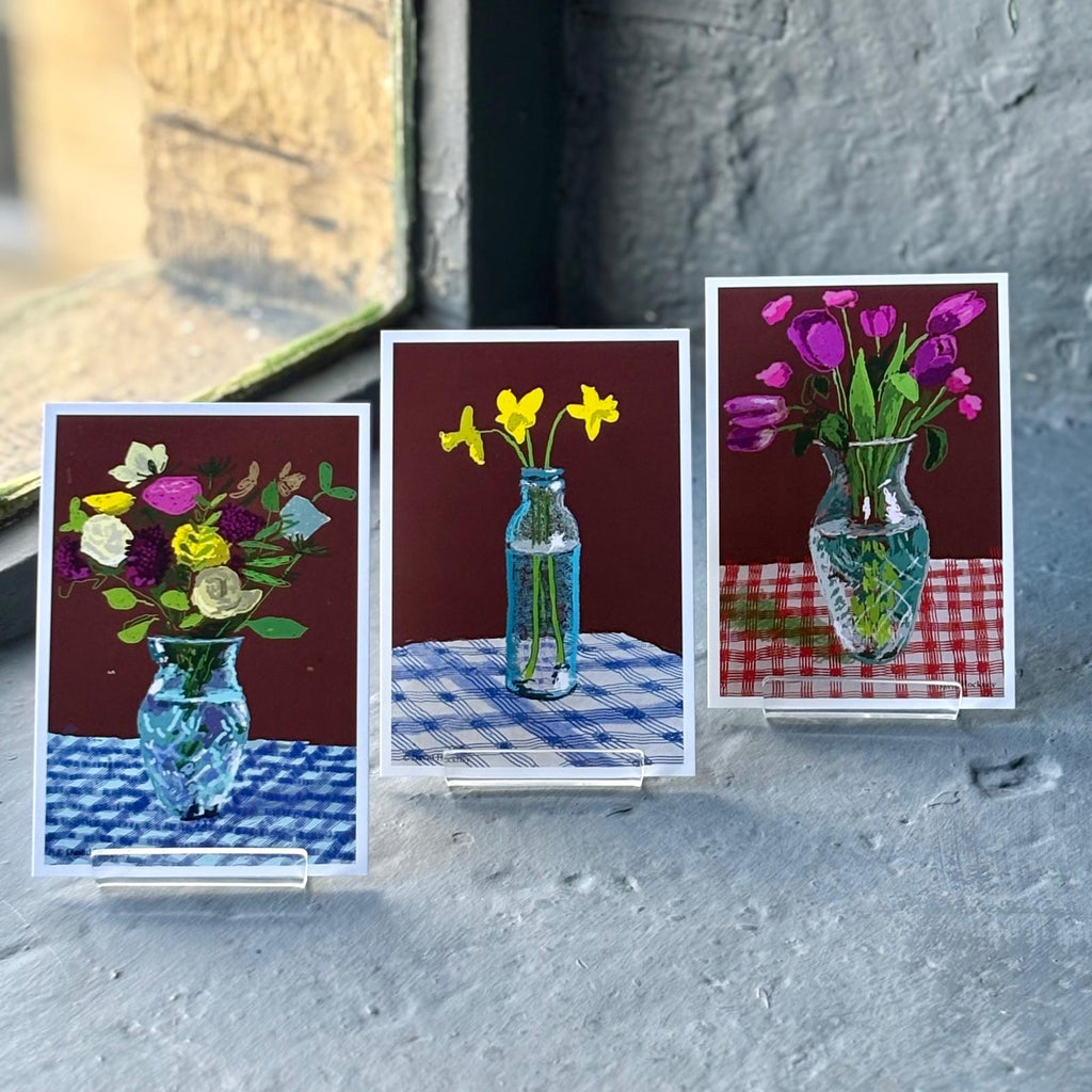 10 Flowers Postcards from '20 Flowers for 2025 And Some Bigger Pictures' by David Hockney