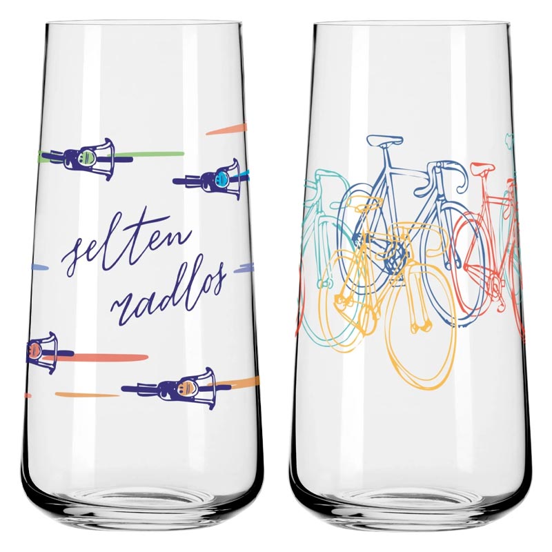 Cycling Universal Water Glass Set #1, #2 (8263001) - Allround - des. Harisuratama & Symonovych
