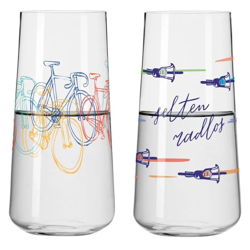 Cycling Universal Water Glass Set #1, #2 (8263001) - Allround - des. Harisuratama & Symonovych
