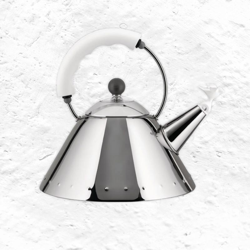 Kettle 9093 - white - des. Michael Graves, 1985 (made by Alessi)