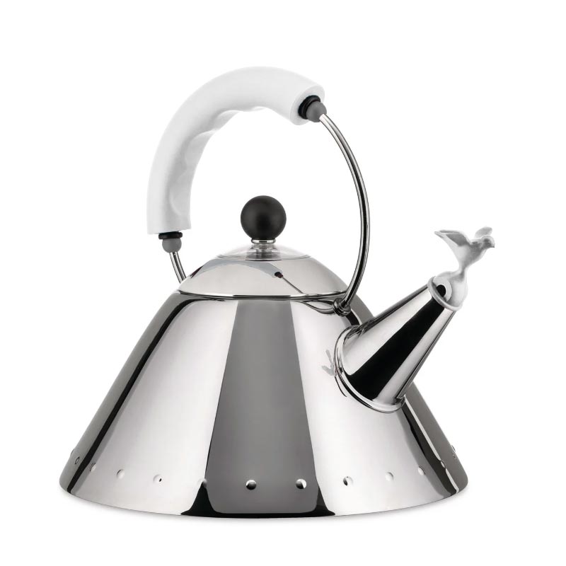 Kettle 9093 - white - des. Michael Graves, 1985 (made by Alessi)