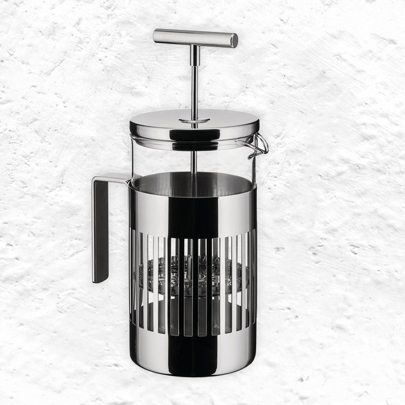9094 French Press Coffee Maker - 3 cup - des. Aldo Rossi for Alessi