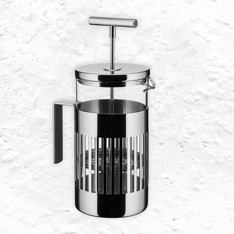 9094 French Press Coffee Maker - 3 cup - des. Aldo Rossi for Alessi