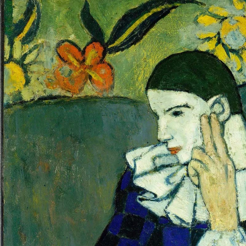 A Foreigner Called Picasso (Seated Harlequin) poster by Pablo Picasso