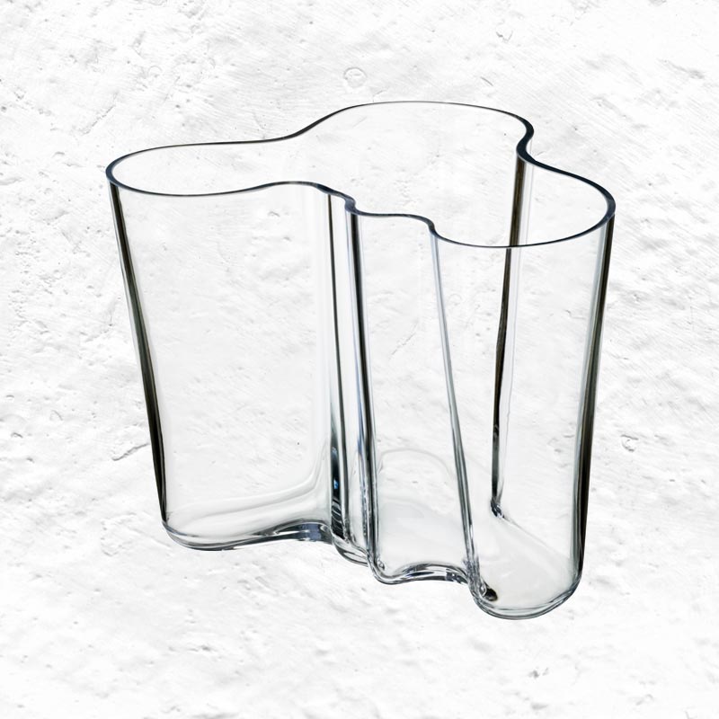 Aalto Vase - 160mm, Clear - des. Alvar Aalto, 1937, made by Iittala