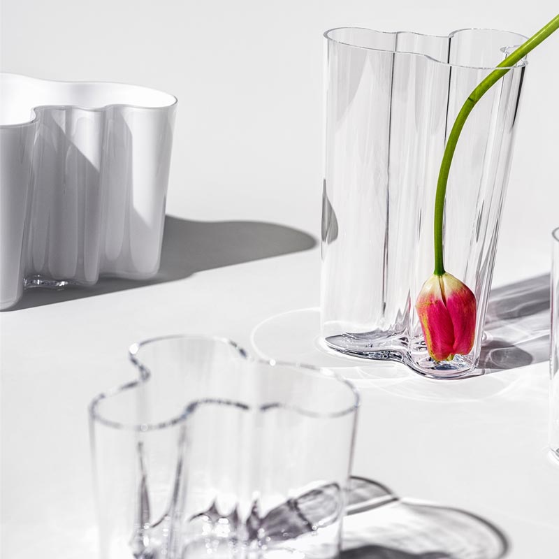 Aalto Vase - 160mm, Opal - des. Alvar Aalto, 1937. made by Iittala