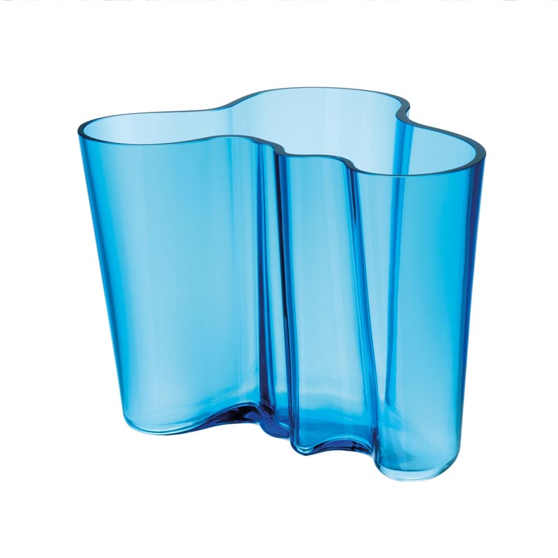 Aalto Vase - 160mm, Turquoise - des. Alvar Aalto, 1937, made by Iittala