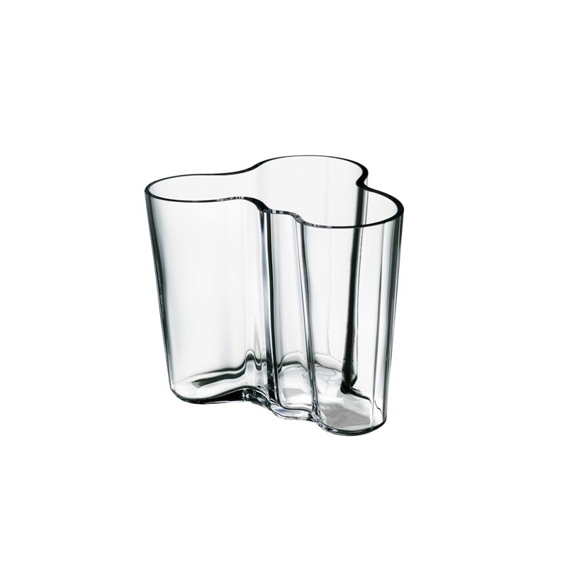 Aalto Vase Clear - 95mm - des. Alvar Aalto, made by Iittala