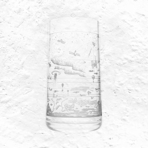 Above the Earth Tumbler Drinking Glass by Cognitive Surplus