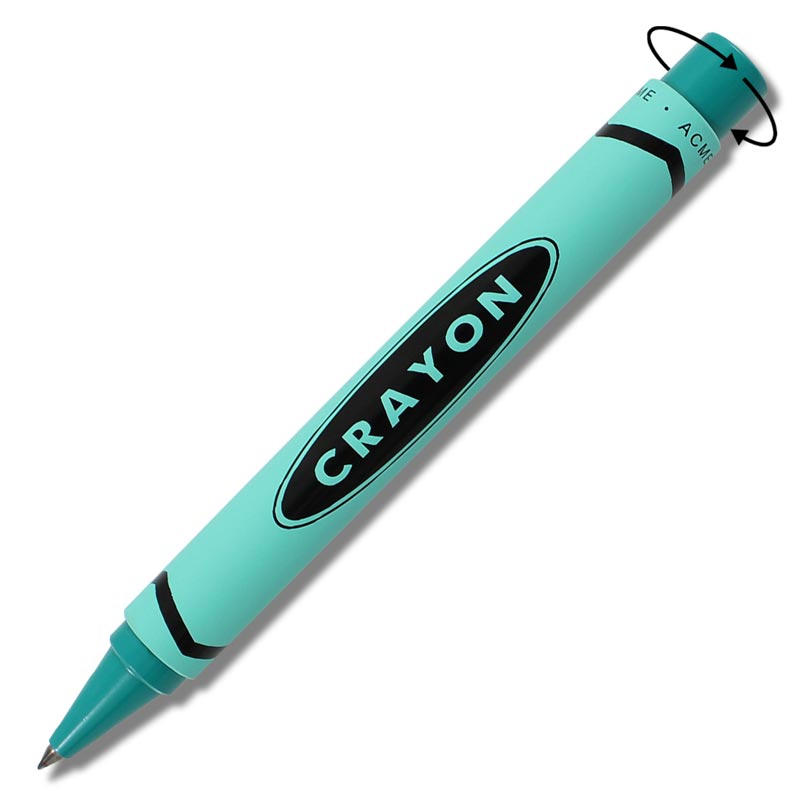 Crayon - Teal Retractable Roller Ball, des. Adrian Olabuenaga for ACME