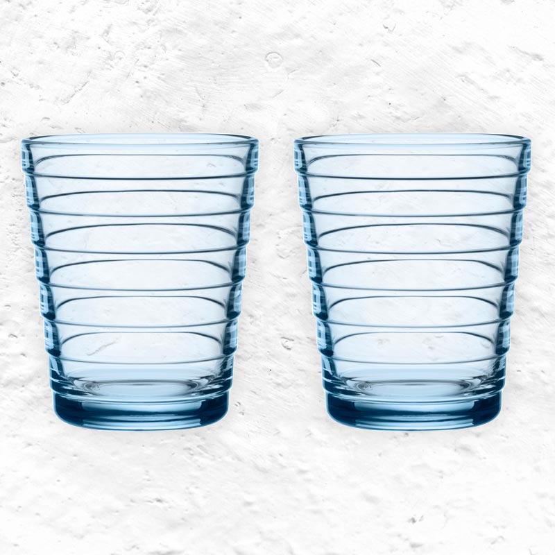 Set of 2 Aino Aalto Tumblers - 33cl, Aqua - made by Iittala