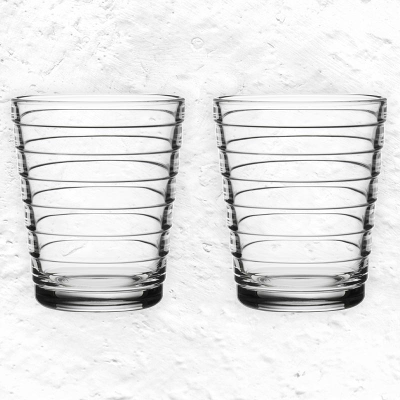 Set of 2 Aino Aalto Tumblers - 22cl, Clear - made by Iittala