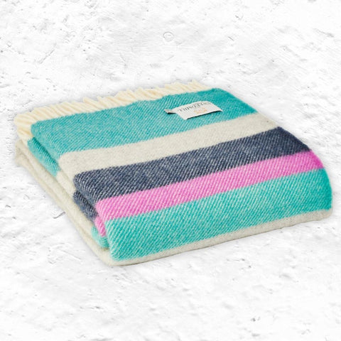 Pure New Wool Throw - Alaska - Breeze - by Tweedmill