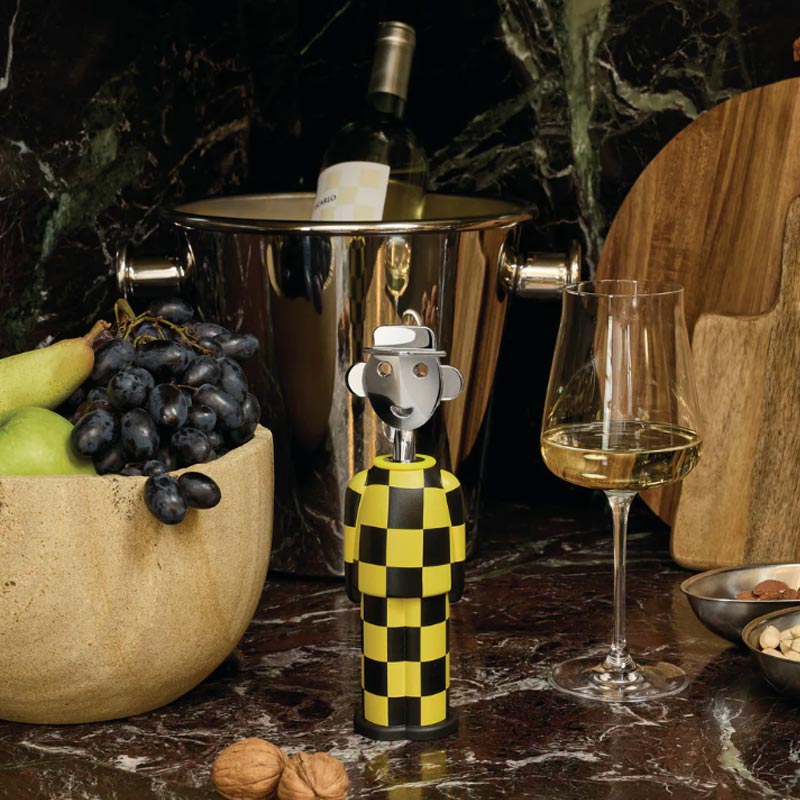 Alessandro M. Corkscrew - Giallo e Nero - des. Alessandro Mendini for Alessi