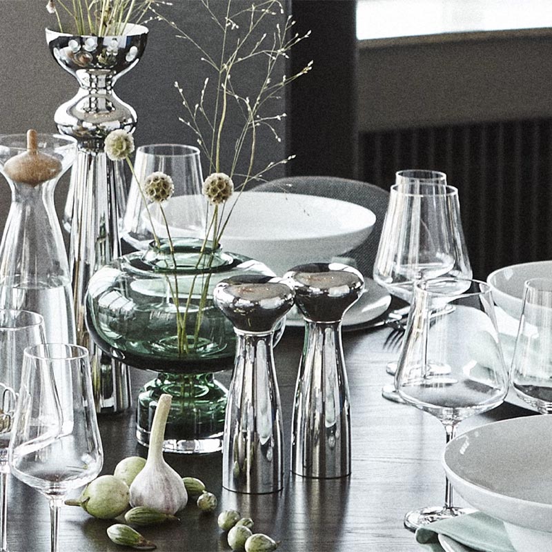 Alfredo Steel Vase - 40cm high - by Georg Jensen