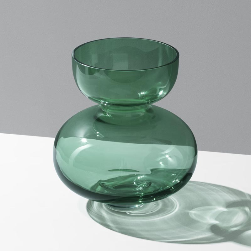 Alfredo Vase - Green glass, 25cm high - by Georg Jensen