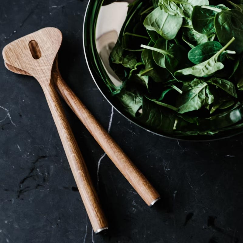 Alfredo Oak Wood Salad servers - des. Alfredo Häberli for Georg Jensen