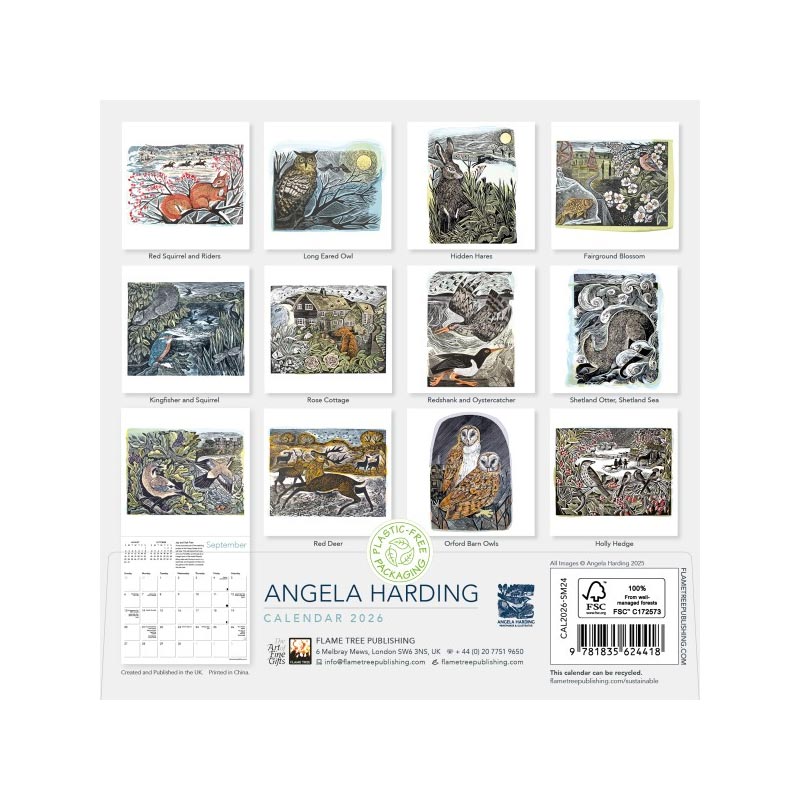Angela Harding 2026 Mini Wall Calendar