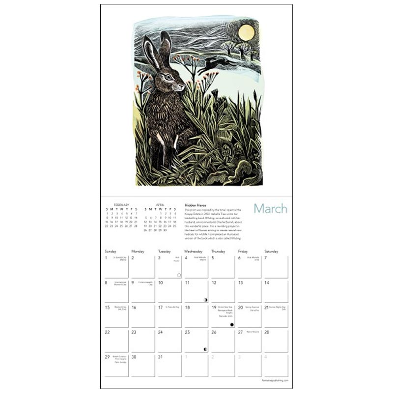 Angela Harding 2026 Mini Wall Calendar