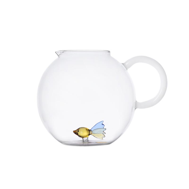 Animal Farm Round Jug with Fish des. Alessandra Baldereschi for Ichendorf Milano