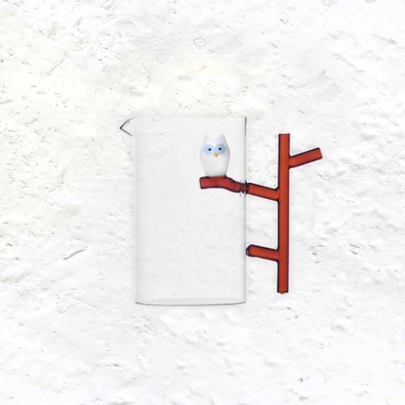 Animal Farm Jug with Owl on a Tree des. Alessandra Baldereschi for Ichendorf Milano