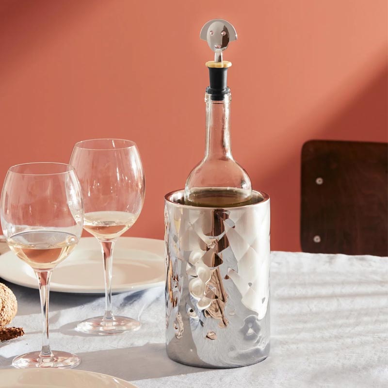 Anna Stop 2 Bottle Stopper - Black - des. Alessandro Mendini for Alessi